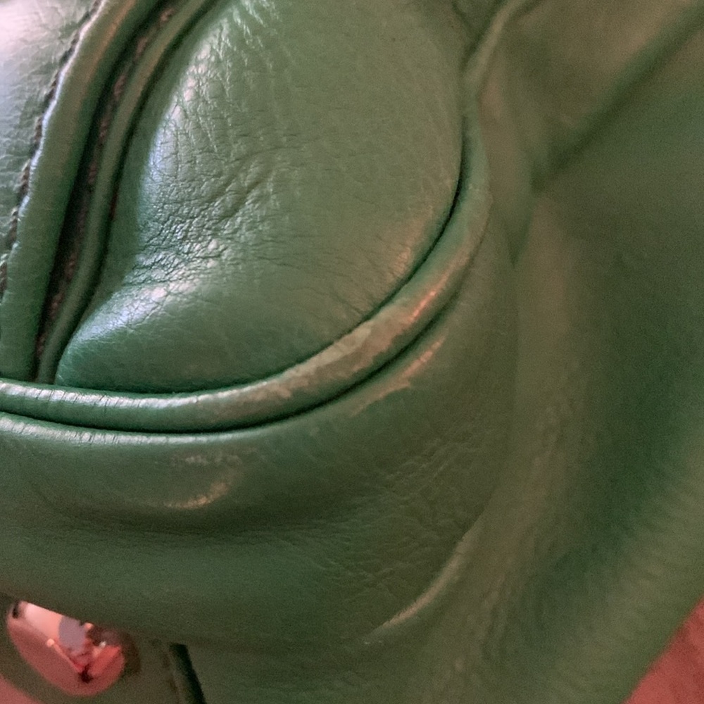 Vintage Marc Jacob’s Kelly green leather satchel. Size ~14x9 - Picture 9 of 13